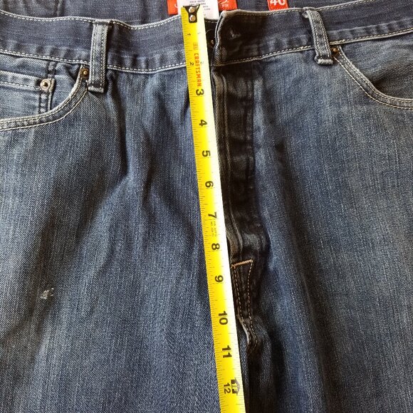 Ed Hardy 40 x 34 Embroidered Button Fly Blue Jeans by Christian Audigier - Picture 11 of 13